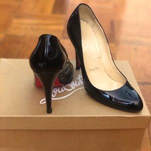 Christian Louboutin Decollete Black Patent Heel